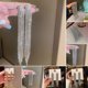 thumbnail image 2 of par de pendientes colgantes para mujer con incrustaciones de diamantes de imitación brillantes, pendientes de borlas de cristal sintético para fiestas, banquetes, orejas----G--Código de producto 81306, 2 of 4