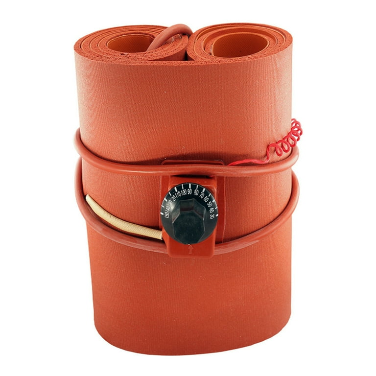 110V 1000W Oil Drum Heating Belt - Silicone Rubber Heater For 55 Gallon Drums 4.92x68.5 Inch