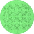 thumbnail image 1 of Ahgly Company Indoor Round Abstract Emerald Green Modern Area Rugs, 8' Round, 1 of 4