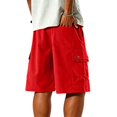 thumbnail image 4 of Men's Casual Dressy Cargo Shorts Lightweight Elastic Drawstring Waist Shorts Relaxed Fit with Side Pockets, 4 of 5