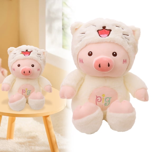 ZMKIAG Lovely Pig Stuffed Animal Plush Pillow, Soft Chubby Pig Hugging Pillow, Adorable Cuddle Plush Toy for Kids and Adults, Perfect Gift for Christmas and Birthdays