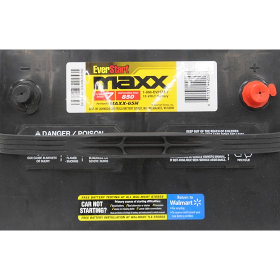 Everstart Maxx Lead Acid Automotive Battery Group 65n