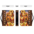 thumbnail image 4 of HELLHERO Pumpkin Leaf Mushroom Church Bible Bag, Protective PU Leather Bible Cover for Outdoor Study Prayer, Zipper Bible Covers, 4 of 12
