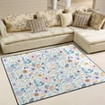 thumbnail image 2 of Dreamtimes Lightweight Carpet Mats, 5'3" x 4' Area Soft Rugs, Floor Mat Rug Home Decoration for Kids Room Living Room, 63"x 48" Small Multicolor Flowers, 2 of 6