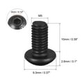 thumbnail image 2 of Uxcell M5x10mm Hex Socket Button Head Cap Bolts Screws Alloy Steel Black 100 Pack, 2 of 5