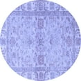 thumbnail image 1 of Ahgly Company Indoor Round Abstract Blue Modern Area Rugs, 8' Round, 1 of 4
