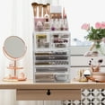 thumbnail image 3 of Sorbus Large Clear Makeup Organizer: 4-Piece Storage Set for Vanity, Bathroom, Dresser, 3 of 9