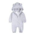 thumbnail image 2 of Odeerbi Winter Hoodies Baby Girls Boys Clothes Romper 2024 Casual Hoody Bear Ears Jumpsuit Pullover Zipper Overalls, 2 of 9