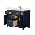thumbnail image 2 of Beckett 42" Dark Blue Single Vanity & Giotto Quartz Top (1-Hole) & Nickel Trim, 2 of 5
