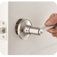 thumbnail image 5 of Hyper Tough Privacy Bed and Bath Classic Door Lever Satin Nickel with Round Rosette, 5 of 7