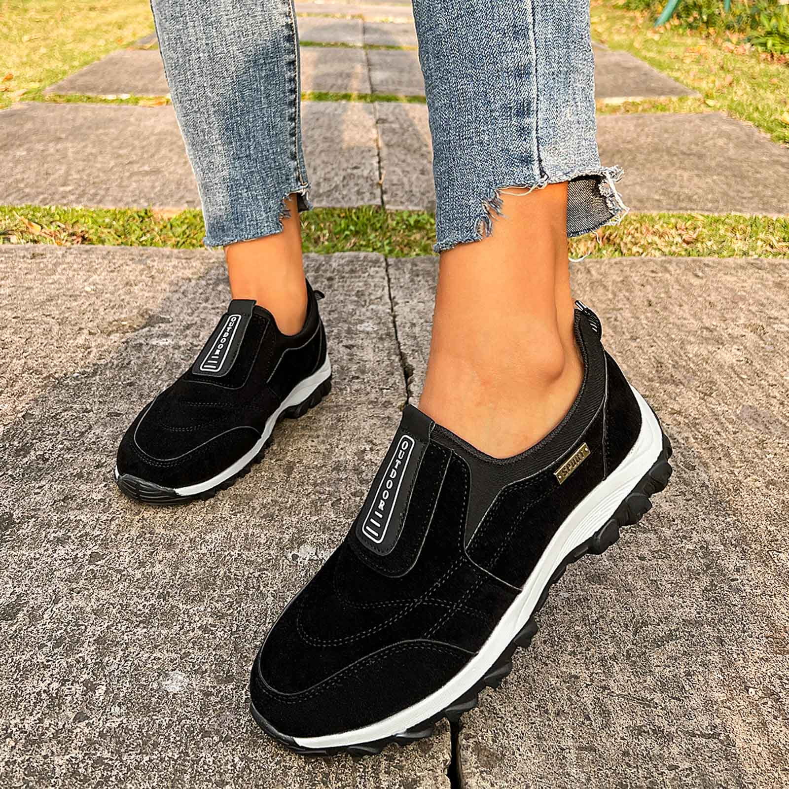 YLYL Men Women Orthopedic Sneakers Arch Support Non-Slip Outdoor Walking Hiking Shoes