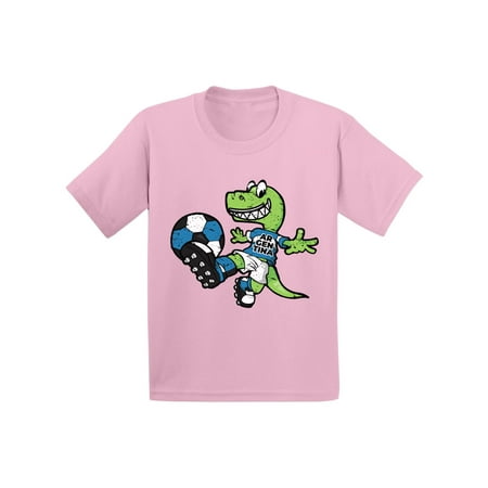 

Awkward Styles Argentina Football Toddler Shirt Dinosaur Soccer Shirt for Kids