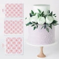 thumbnail image 4 of Cheers.US Food Grade Cake Stencil Flowers Plastic Powdered Sugar Sieve Mould, Geometric Pattern Lace Border Cake Stencil Plastic Lace Cake Boder Stencils Mould Cake Decoration, 4 of 7