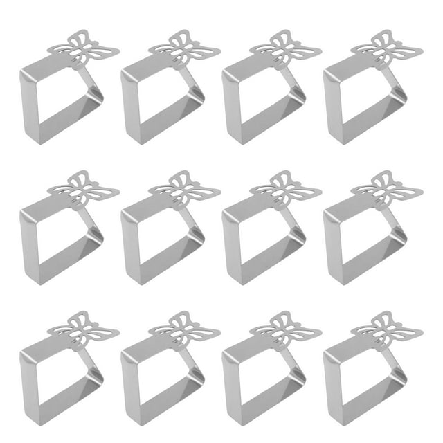 12 pinzas para mantel de picnic, soportes para manteles, abrazaderas decorativas premium para manteles, carpas de fiesta, al aire libre Forma de mariposa