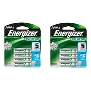 Energizer AAA Rechargeable Batteries 4 Pack, 2 Count = 8 Batteries