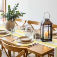 thumbnail image 6 of Lemon Yellow White Round 13 Inch Placemats Set of 2, Gradient Vertical Stripes Geometric HeatResistant Non Slip Place Mats for Dining Table, Wipeable Braided Kitchen Table Mats for Housewarming, 6 of 9