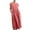 Red, variant on Summer Dress for Women Solid Sleeveless Cotton Linen Dress, Casual Loose Baggy Kaftan Long Dress with Pocket, Hawaiian Beach Dress Sundresses Red L