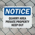 thumbnail image 5 of (2 Pack) Danger Quarry Area Private Property Keep Out OSHA Notice Sign 24 Inch X 18 Inch Plastic Sign, Weather Resistant, UV Protected for Workplace, Business, and Construction Site,, 5 of 8