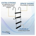 thumbnail image 4 of Marine Pontoon Boat 4 Step Folding Boarding Ladder AL-B4 Anodized, 4 of 8