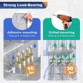 thumbnail image 4 of Peg Board Wall Organizer Desk and Gaming Small Pegboard Kit for Office and Kitchen(2-Pack Grey-Clear), 4 of 7