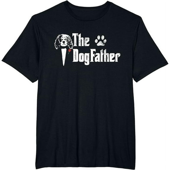 The Dogfather Cavalier king charles spaniel Dog Dad Tshirt