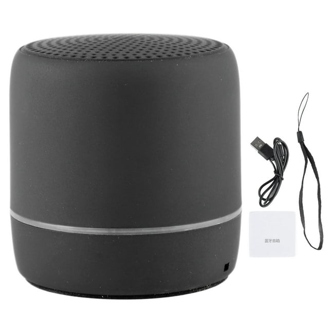 Mini altavoz Bluetooth portátil de graves potentes de silicona HIFI con cancelación de ruido y micrófono, altavoz inalámbrico para música, color negro