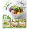 thumbnail image 6 of M Buder Salad Spinner, Vegetable Fruit Washer Dryer and Chopper, Lettuce Spinner with 5 Blade Slicer Shredder, 4500ML Slalad Bowl , White, 6 of 10