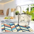 thumbnail image 5 of Yayeee Dish Drying Mat for Kitchen Counter 16"x18" Microfiber Absorbent Pad, Blue Geometric, 5 of 7