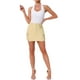 thumbnail image 2 of Falda Mini de Mezclilla Casual Cargo de Algodón para Mujeres INSPIRE CHIC Talla M Caqui, 2 of 6