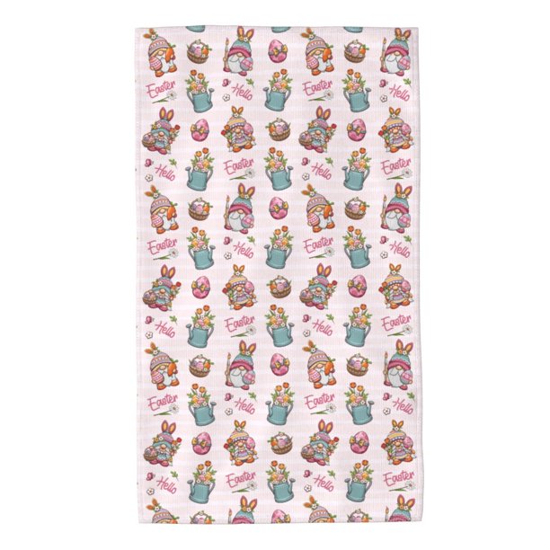 Balery Hello Easter Toalla de Microfibra Premium con Estampado – 27.5x16 pulgadas, Alta Absorción, Suave y Aterciopelada, Secado Rápido