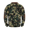 thumbnail image 5 of Men's Fashion Casual Half Zip Camouflage Sweatshirt, Loose Fit Long Sleeve Hoodie, Military Style Streetwear for Outdoor, Christmas, Fall Winter, Hiking and Camp,Army Green,L, 5 of 7