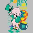 thumbnail image 2 of Girl's Looney Tunes Porky Top o’ the Morning to You  Graphic Tee Athletic Heather X Large, 2 of 5