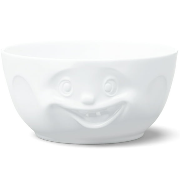 Big Porcelain Serving Bowl, 'Out of Control' Face