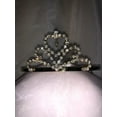 thumbnail image 2 of Charmed Heart Shape Tiara with Rhine stone Dangling; SWEET 15/16, BAPTISM, 1ST COMMUNION, Wedding; 2" 3.5", 2 of 3