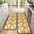 thumbnail image 4 of Kitchen Rugs Sets Of 2,Beige Sunflower Cluster Pattern Anti Fatigue Kitchen Mat Rugs Non Slip Washable,Decorative Kitchen Floor Mats for Kitchen,Sink,Laundry,17"x47"+17"x47", 4 of 5