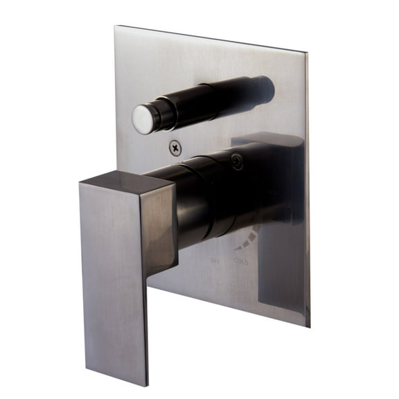 ALFI brand AB6801-BN Brushed Nickel Modern Square Pressure Balanced Shower Mixer with Diverter