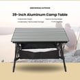 thumbnail image 3 of ARROWHEAD OUTDOOR 39" Aluminum Folding Camp Roll Up Table w/ Adjuatble Height, Undertable Mesh Storage, Carry Bag, 3 of 9