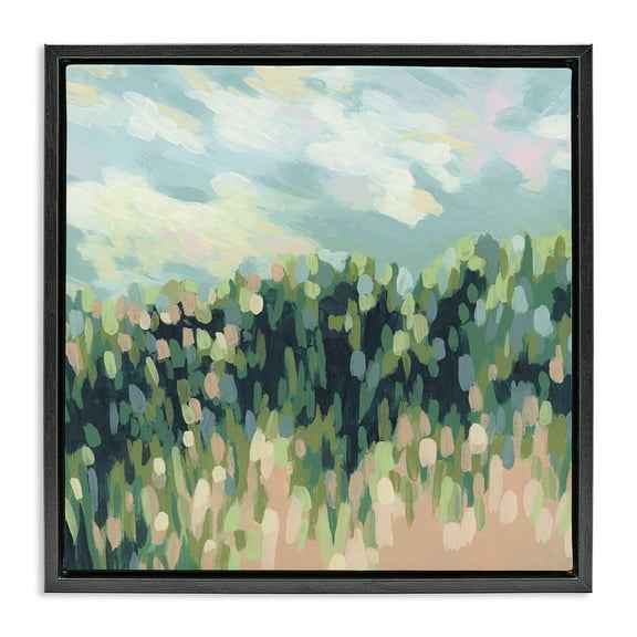 Stupell Industries Abstract Rural Plants Landscape & Nature Painting Black Floater Framed Canvas Art Print Wall Art, 18 x 18