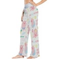 thumbnail image 2 of FREEAMG Women Pajama Pants Lounge Pants Long Stretch Comfy Sleepwear Cute Piggy Pink White, 2 of 7