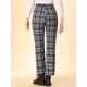 thumbnail image 5 of Pantalones De Tobillo A Cuadros Allegra K Casual Con Botones Negro L, 5 of 6