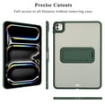 thumbnail image 6 of TECH CIRCLE for iPad Pro 13-inch (M4) 2024 Release Clear Case with Foldable Kickstand, Screen Protector Film and Stylus Included, Slim Fit Thin Lightweight Protective Transparent Back Cover, Green, 6 of 7