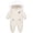 Beige, variant on LYMAYTER Infant Unisex Fleece Onesies Girls Boys Winter Hooded Snowsuit Baby down Cotton Bodysuit for 2-6 Years