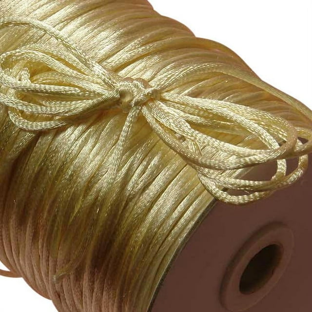 HLONK 100 yards Satin Rattail Cord 2mm shamballa nylon macrame kumihimo string