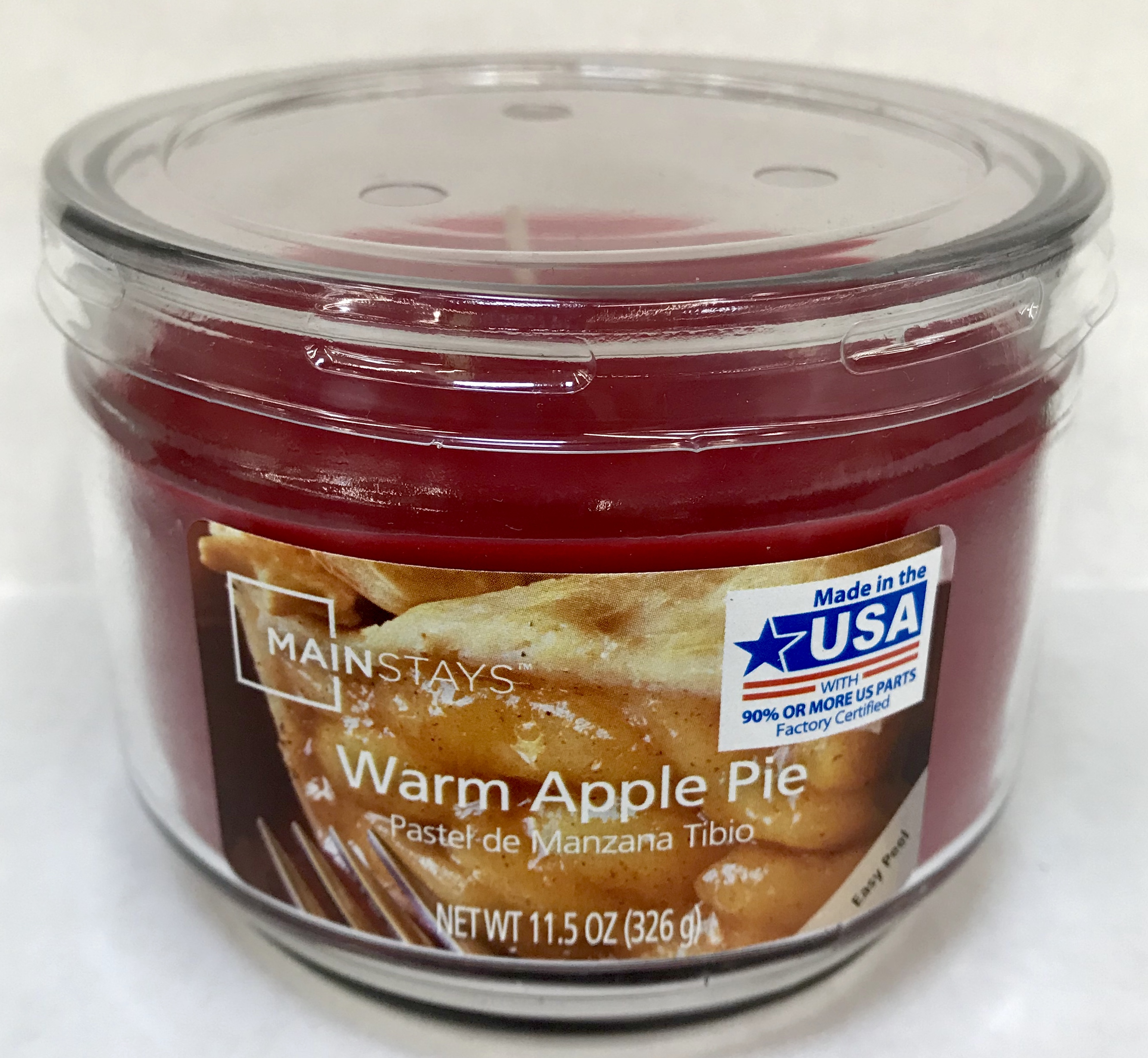 Mainstays 11.5 Ounce Warm Apple Pie Candle