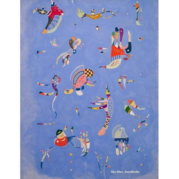 sky blue wassily kandinsky graph grid paper journal graph paper composition notebook walmart