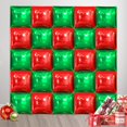thumbnail image 1 of Shiyou-25 Pcs Décorations de Ballons Verts et Rouges, Kit d'Arche de Ballons Double Face Carrés de Noël, 1 of 4