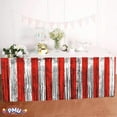 thumbnail image 7 of PMU Metallic Fringe Table Skirt (Red and White) 9 ft x 29 inches Pkg/1, 7 of 7