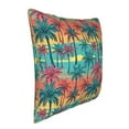 thumbnail image 2 of Xecao Hawaii Palms Print Soft Velvet Decorative Throw Pillow Covers, Square Cushion Cases for Bed, Sofa, Living Room, Car, and Indoor Outdoor Use-20"x20", 2 of 8