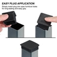 thumbnail image 6 of Uxcell Square Plastic Hole Plugs 1.5 Inch, 4 Pack Tubing Insert End Cap for Furniture Chair Leg Fence Post Pipe Black, 6 of 7