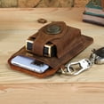 thumbnail image 4 of TUOBARR MEN Multifunctional Retro Leather Mobile Phone Bag Belt Waist Bag For Outdoor Sports, 4 of 5